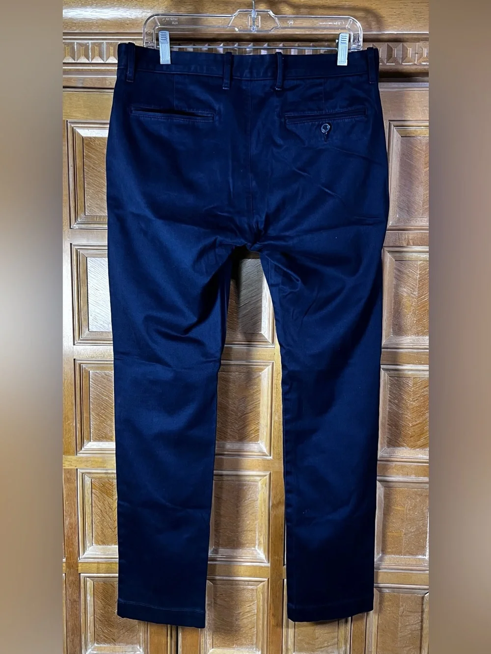 J.Crew Men’s Navy Stretch Chino Pants 34x33 Slim Straight Fit Blue Cotton